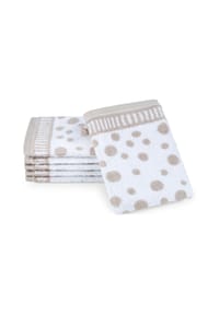 ROSS® 6 X Waschhandschuh im Set Punkte allover - Punkte allover - Altrosa