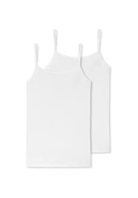 SCHIESSER - Top, 2er-Pack, Spaghettiträger, für Damen - 000 SCHWARZ