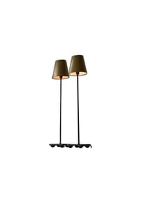 LOBERON - Tischlampe 2er Set Filia antikgold/schwarz - antikgold/schwarz