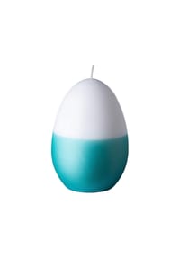 Fink Living CANDLE - Eikerze CANDLE - weiß, türkis