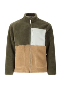 SLOPE® - Fleecejacke Katau aus angenehm weichem Teddy-Material - 3142 Petrified Oak