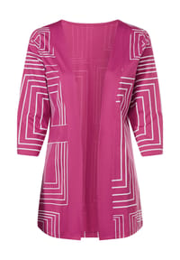 Sieh an! - Long-Shirtjacke - beige-ecru-bedruckt