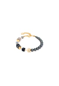 COEUR DE LION - Armband Precious Fusion Pearls Anthracite Glow - Grau-Gold