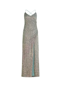 Vera Mont - Abendkleid figurbetont - Blau gemustert