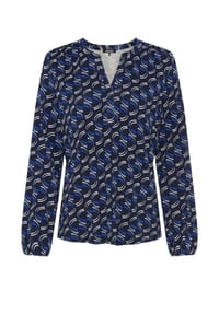 olsen - Shirt mit Allover-Dessin und Tunikaausschnitt - Ink Blue