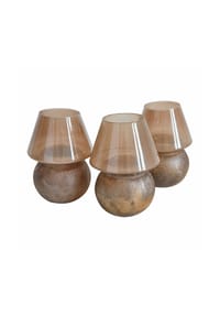 LOBERON - Windlicht 3er Set Juvanelle braun - braun