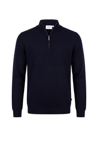 Vercate - Half Zip Pullover, Kaschmirmischung, marineblau - Schwarz