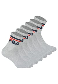 FILA - Unisex Socken, 6 Paar Quarter - Kurzsocken, Sport, Logo-Bund, uni - Blau