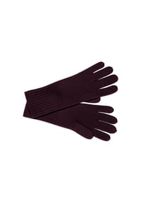 SEEBERGER - Cashmere Fingerhandschuhe 18603-0 - aubergine