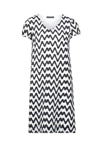 BETTY BARCLAY - Sommerkleid mit V-Ausschnitt - Dunkelblau/Weiß