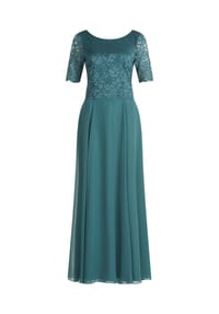 Vera Mont - Abendkleid mit Spitze - Dark Emerald