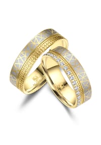 MARRYA MARRYA - MARRYA Edelstahl Ringe Trauringe Eheringe Partnerringe - Damen Ring - silber - gold