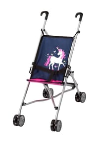 bayer - Puppenbuggy "Einhorn" - BLAU