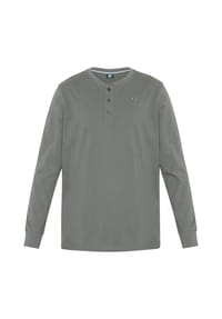 POLO SYLT - Longsleeve im Henley-Look - 19-0205 Black Oyster