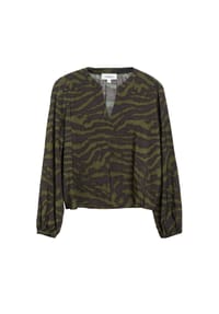 s.Oliver - Shirtbluse, Split-Neck, für Damen - 79A1 GREEN