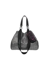 Fritzi aus Preußen Izzy Medium Limited - Shopper Izzy Medium Limited Painted Straw mit abnehmbarem Brillenetui - Silver Black