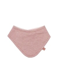 maximo® - BABY-Tuch, Ringeljersey Jerseyfutter gerauht, Klettverschluss - altrosameliert-rehbraun
