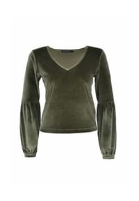freshlions - Langarmshirt Viveka aus samtig, weichem Stoff hergestellt - beige