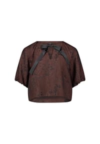 zero - Blusenjacke mit Jacquard - Brown/Black