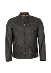 MILESTONE® - Herren Lederjacke Lammnappa schwarz - schwarz