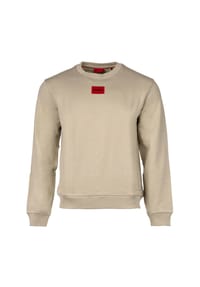 HUGO - Herren Sweater, Diragol212 - Sweatshirt, Rundhals, Baumwoll-Terry - Beige (Open Beige 285)
