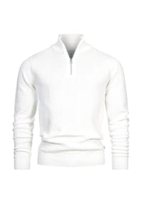 KRONSTADT - Strickpullover KSCarlo Half-Zip - Black
