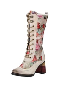 LAURA VITA® - Leder/Textil Stiefel - Beige