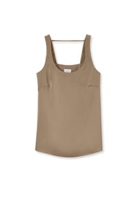MADELEINE - Top aus feinem Glanz-Satin - taupe