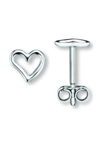 ONE ELEMENT - Herz Ohrringe Ohrstecker aus 925 Silber - silber