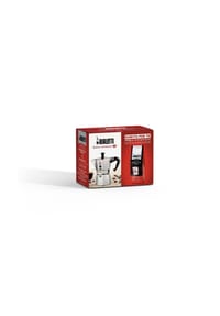 BIALETTI - Espressokocher Moka Express, für 3 Tassen, inkl. Perfetto Moka Classico 250 g, Aluminium - Silber