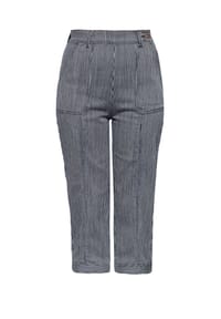 QUEEN KEROSIN - Caprijeans im authentischen Vintage-Look - gestreift