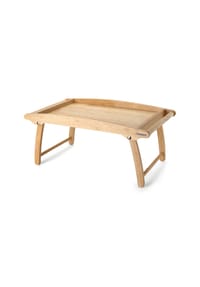 CONTINENTA - Bett-Tablett, Gummibaumholz, 61 x 35 cm - Holzfarben