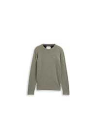 TOM TAILOR - Pullover - greyish shadow olive melange