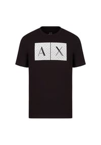 ARMANI EXCHANGE - Herren T-Shirt - Rundhals, Kurzarm, Logoprint, Baumwolle - Dunkelblau