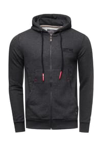 RUSTY NEAL® - Sweatjacke mit lässigen Taschen - Anthrazit