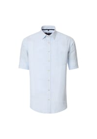 CASAMODA - Herren Leinenhemd gestreift Casual Fit - Blau