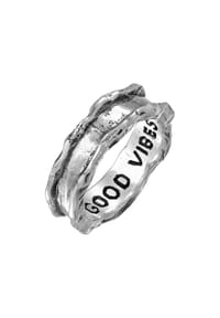 HAZE & GLORY - Ring Herren - Good Vibes Only 925 Silber - Silber