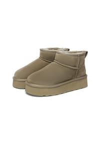 EVERAU® - Damen Ultra Mini Plateau Stiefel Heron - BLACK
