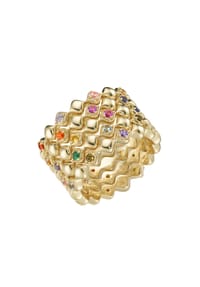 GIORGIO MARTELLO MILANO - Ring farbige Ziersteine, Silber 925 - mehrfarbig
