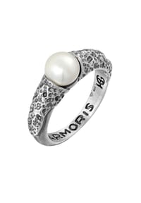 HAZE & GLORY - Ring Perle Vintage 925 Silber - Silber