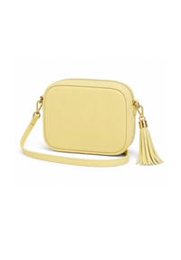 collezione alessandro® - Umhängetasche Meran praktisch-modische Leder Tasche - gelb