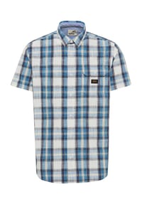 GLOBETROTTER - Freizeithemd, Casual, Kent-Kragen, Herren - GREEN/BLUE/WHITE