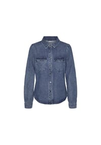 VERO MODA® - Langarmbluse - Medium Blue Denim