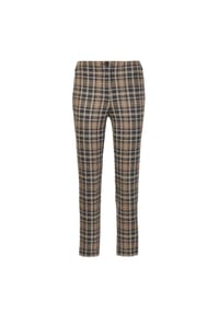 GOLDNER - Glencheck-Hose LOUISA - camel / grau / gemustert