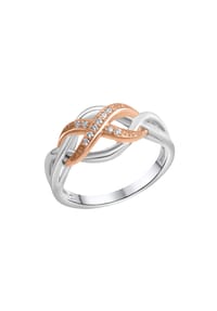 zeeme SILVER - Ring 925/- Sterling Silber 10 Zirkonia - weiß