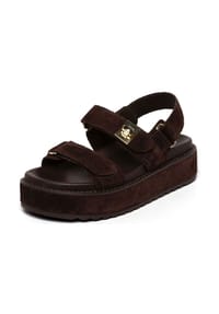 STEVE MADDEN - Veloursleder Sandalen - Dunkelbraun