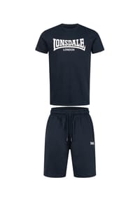 LONSDALE™ - Herren T-Shirt & Shorts Set normale Passform MOY - Beige/White