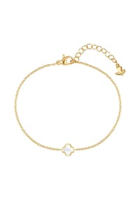 GLANZSTÜCKE MÜNCHEN - Armband Edelstahl gelbgold Perlmutt weiß - gelbgold