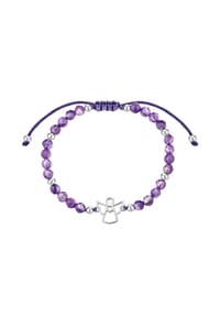 Rafaela Donata - Armband Textil (lila) Amethyst - silber