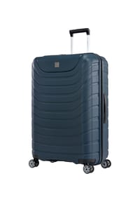 eminent ARMOR - 4-Doppelrollen-Trolley, Hartschale, Spanngurte, TSA-Zahlenschloss - CHROME RED